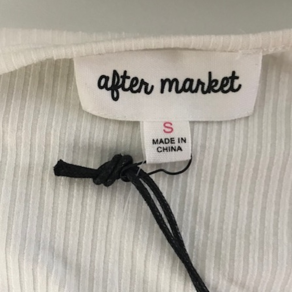 After Market White Short Sleeve Dress, Size S, NWT - Picture 3 of 3